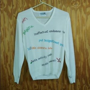 Vintage La mode du golf sweater rare